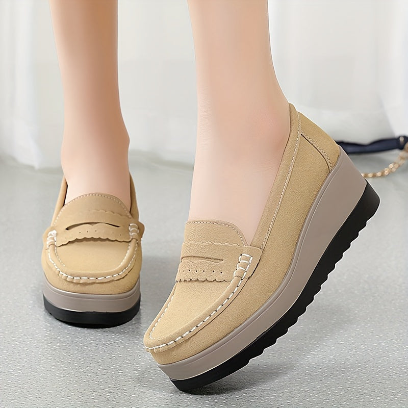 Janina™ | Solid Color Damen Casual Loafers