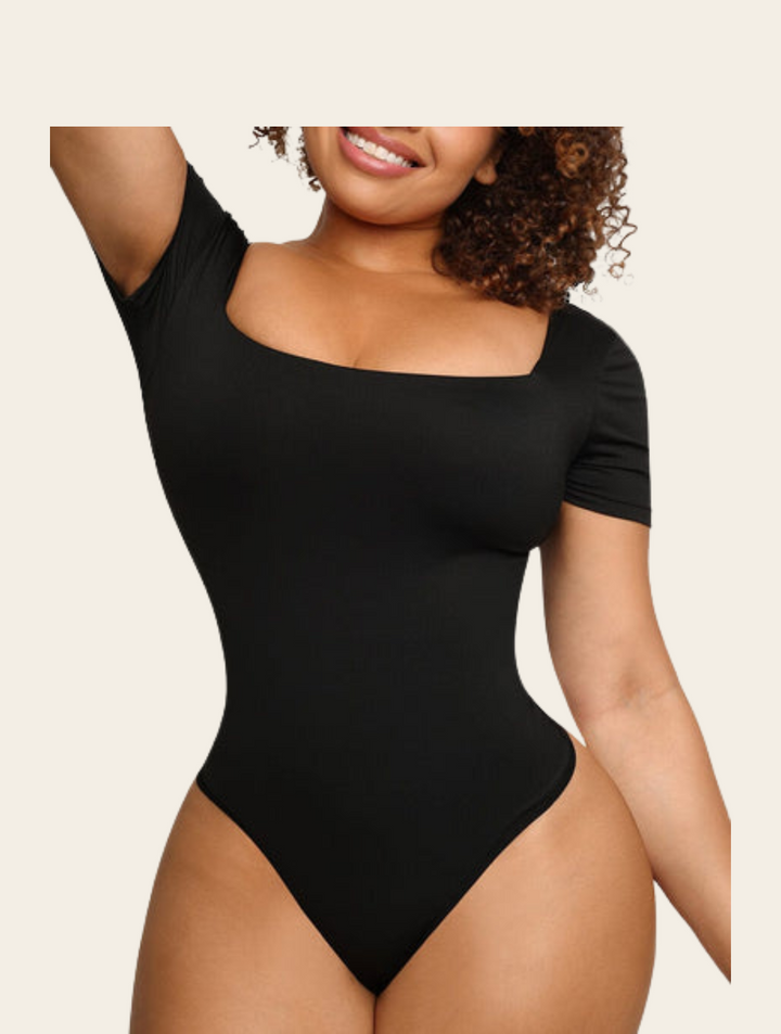 Adaliah™ | Nahtloser Tanga-Body mit quadratischem Ausschnitt