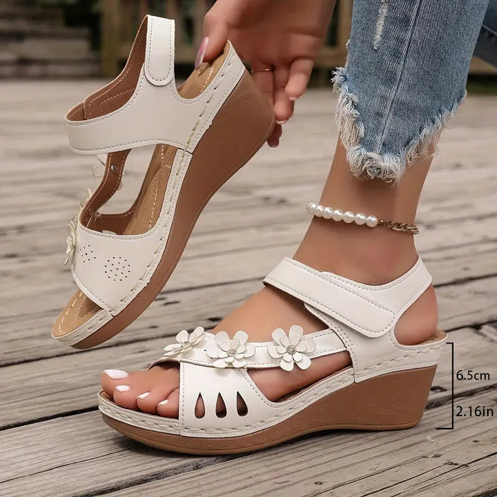 Marlis™ | Damen-Plateau-Sandalen mit weicher Sohle und Blumenmuster