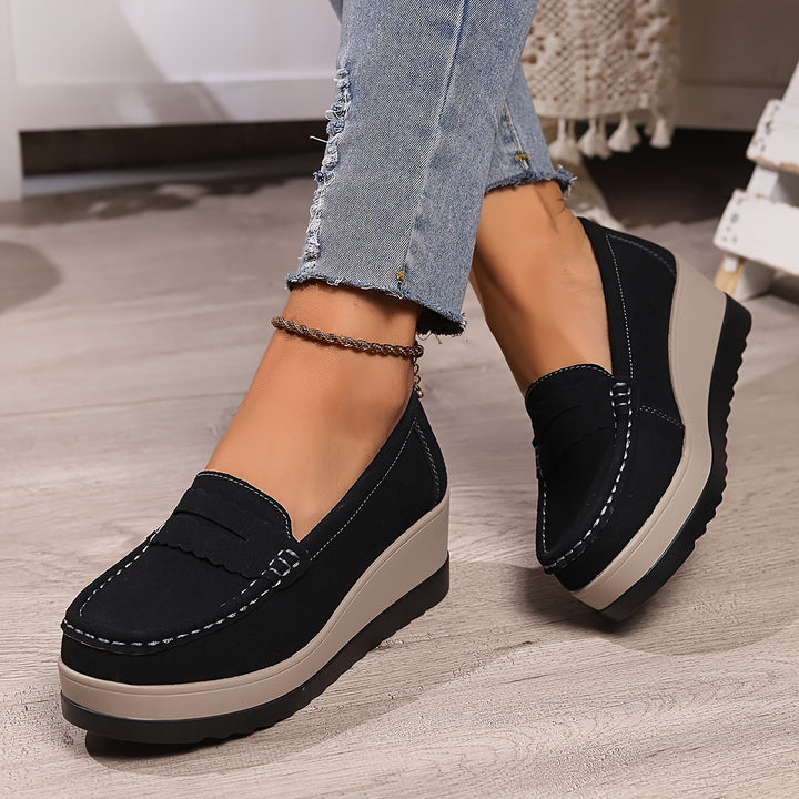 Janina™ | Solid Color Damen Casual Loafers