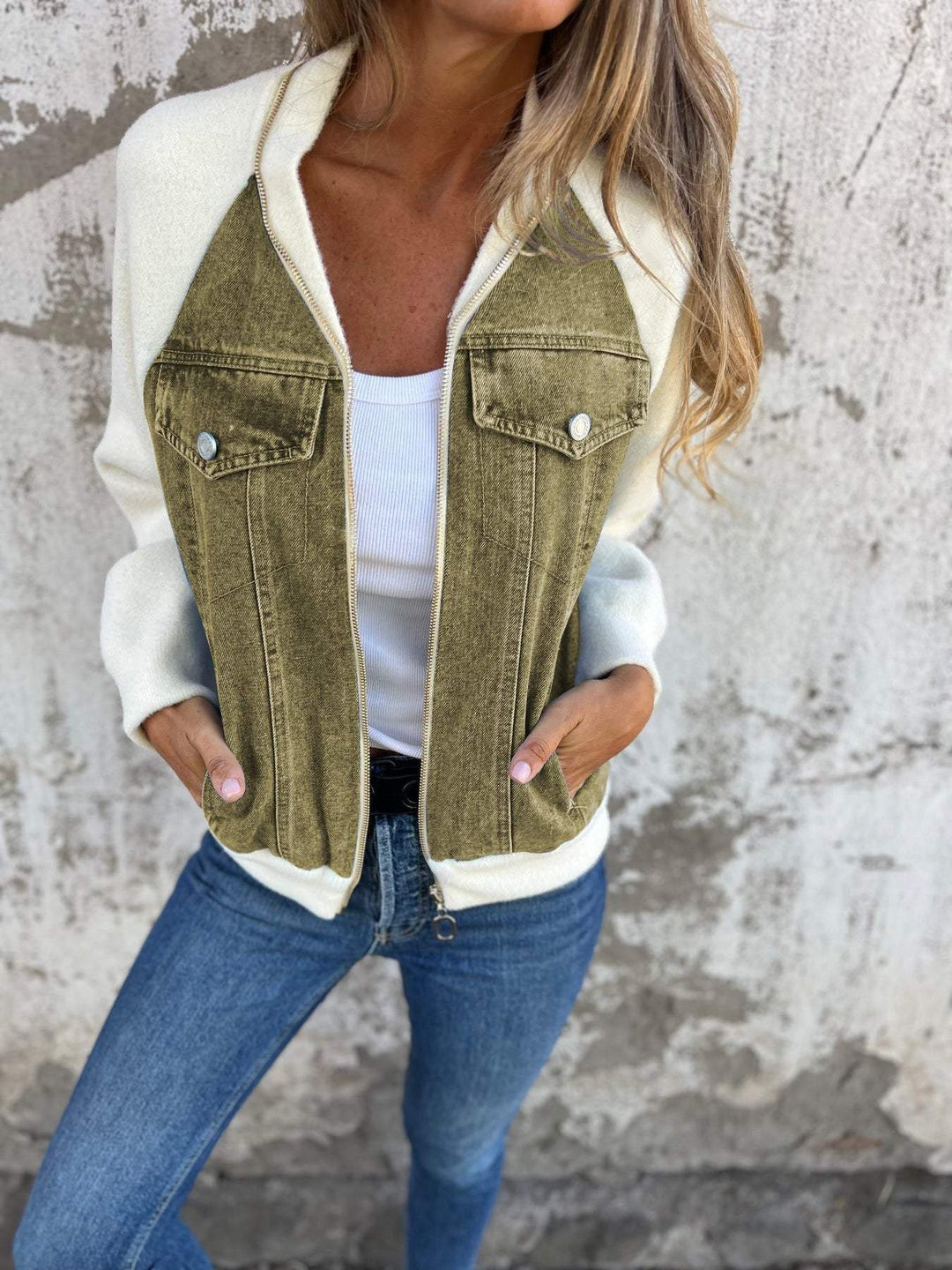 Beatrix™ | Moderne Jacke mit Denim